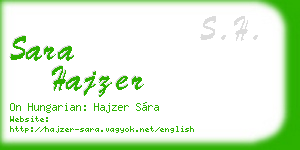 sara hajzer business card