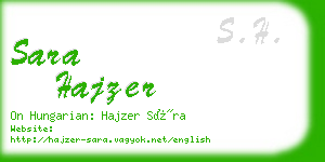 sara hajzer business card